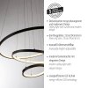 CERCHI Suspension Luminaires Leuchten Direkt LED Noir, 1 lumière