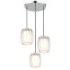 Maribel Suspension Luminaires Globo Lighting Chrome, 3 lumières