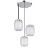 Maribel Suspension Luminaires Globo Lighting Chrome, 3 lumières