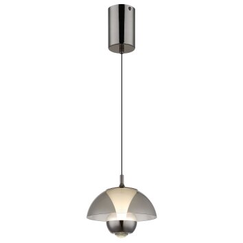Bernie Suspension Luminaires Globo Lighting LED Chrome, Noir, 1 lumière, Détecteur de mouvement