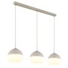 Ragusa Suspension Luminaires Globo Lighting Chrome, Blanc, 3 lumières