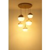 Ragusa Suspension Luminaires Globo Lighting Chrome, Blanc, 5 lumières