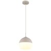 Ragusa Suspension Luminaires Globo Lighting Chrome, Blanc, 1 lumière