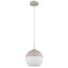 Ragusa Suspension Luminaires Globo Lighting Chrome, Blanc, 1 lumière