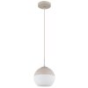 Ragusa Suspension Luminaires Globo Lighting Chrome, Blanc, 1 lumière