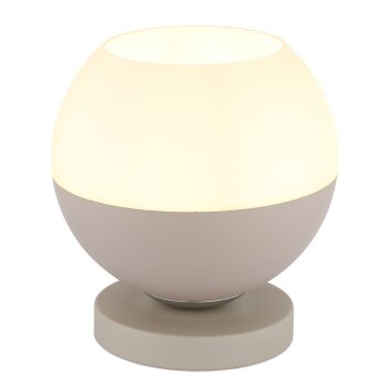 Ragusa Lampe à poser Luminaires Globo Lighting Chrome, Blanc, 1 lumière