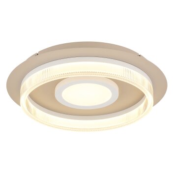 Zara Plafonnier Luminaires Globo Lighting LED Sable, Blanc, 1 lumière