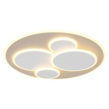 Monty Plafonnier Luminaires Globo Lighting LED Sable, Blanc, 1 lumière