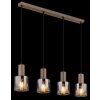 Walton Suspension Luminaires Globo Lighting Brun, 4 lumières