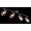 Walton Plafonnier Luminaires Globo Lighting Brun, Chrome, 4 lumières