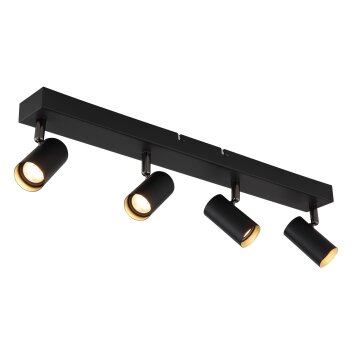 Este Plafonnier Luminaires Globo Lighting LED Chrome, Noir, 4 lumières