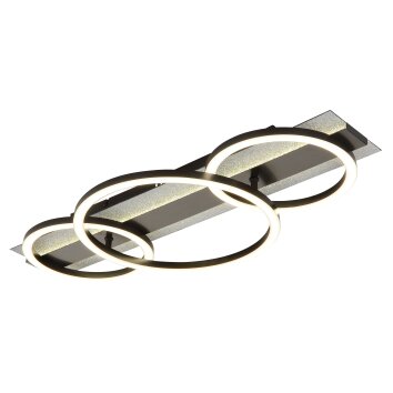 Norberto Plafonnier Luminaires Globo Lighting LED Noir, Argenté, 1 lumière