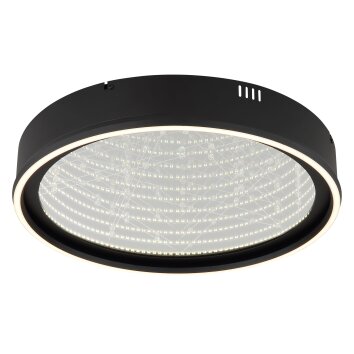 Mirrora Plafonnier Luminaires Globo Lighting LED Noir, 1 lumière, Télécommandes
