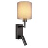 Zamora Applique murale Luminaires Globo Lighting Noir, 1 lumière