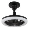 Lidea Ventilateur de plafond lumineux Luminaires Globo Lighting LED Noir, 1 lumière, Télécommandes