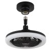 Lidea Ventilateur de plafond lumineux Luminaires Globo Lighting LED Noir, 1 lumière, Télécommandes