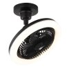 Lidea Ventilateur de plafond lumineux Luminaires Globo Lighting LED Noir, 1 lumière, Télécommandes