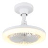 Lidea Ventilateur de plafond lumineux Luminaires Globo Lighting LED Blanc, 1 lumière, Télécommandes