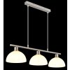 Selma Suspension Luminaires Globo Lighting Nickel mat, 3 lumières