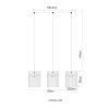 Gorley Suspension Luminaires Globo Lighting Sable, 3 lumières