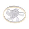mit Ventilateur de plafond lumineux Luminaires Leuchten Direkt LED Blanc, 1 lumière, Télécommandes
