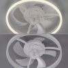mit Ventilateur de plafond lumineux Luminaires Leuchten Direkt LED Blanc, 1 lumière, Télécommandes