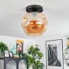 Ripoll Plafonnier, Boule lumineuse Ambre, 1 lumière