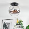 Ripoll Plafonnier, Boule lumineuse Chrome, Clair, Fumé, 1 lumière