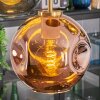 Ripoll Suspension, Boule lumineuse, Suspension Or, Noir, 5 lumières