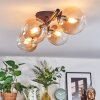 Chehalis Plafonnier, Boule lumineuse Ambre, Clair, 4 lumières