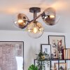 Gastor Plafonnier, Boule lumineuse Ambre, Clair, Fumé, 3 lumières