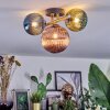 Chehalis Plafonnier, Boule lumineuse Or, Noir, 3 lumières