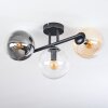 Gastor Plafonnier, Boule lumineuse Ambre, Clair, Fumé, 3 lumières