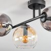 Koyoto Plafonnier, Boule lumineuse Ambre, Clair, Fumé, 3 lumières