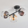 Koyoto Plafonnier, Boule lumineuse Ambre, Clair, Fumé, 3 lumières