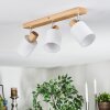Fallhagen Plafonnier, Spot de plafond Chrome, Bois clair, 3 lumières