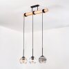 Koyoto Suspension, Boule lumineuse, Suspension Écru, Noir, 3 lumières