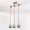 Ripoll Suspension, Boule lumineuse, Suspension Écru, Noir, 3 lumières
