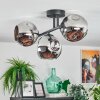 Ripoll Plafonnier, Boule lumineuse Chrome, Fumé, 3 lumières