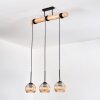 Koyoto Suspension, Boule lumineuse, Suspension Écru, Noir, 3 lumières