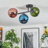 Gastor Plafonnier, Boule lumineuse Bleu, Vert, Cuivré, 3 lumières