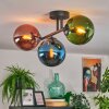 Gastor Plafonnier, Boule lumineuse Bleu, Vert, Cuivré, 3 lumières