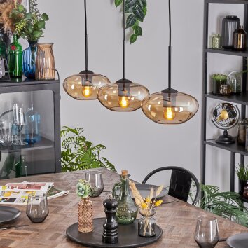 Mertola Suspension, Suspension Ambre, 3 lumières