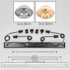 Mertola Suspension, Suspension Ambre, Clair, Fumé, 4 lumières
