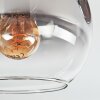 Koyoto Plafonnier, Boule lumineuse Ambre, Clair, Fumé, 3 lumières