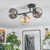 Gastor Plafonnier, Boule lumineuse Ambre, Clair, Fumé, 3 lumières