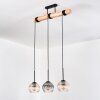Koyoto Suspension, Boule lumineuse, Suspension Écru, Noir, 3 lumières