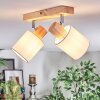 Fallhagen Plafonnier, Spot de plafond Chrome, Bois clair, 2 lumières