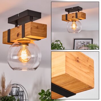 Sernadelo Plafonnier, Boule lumineuse Écru, Noir, 1 lumière