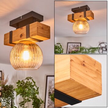 Sernadelo Plafonnier, Boule lumineuse Écru, Noir, 1 lumière